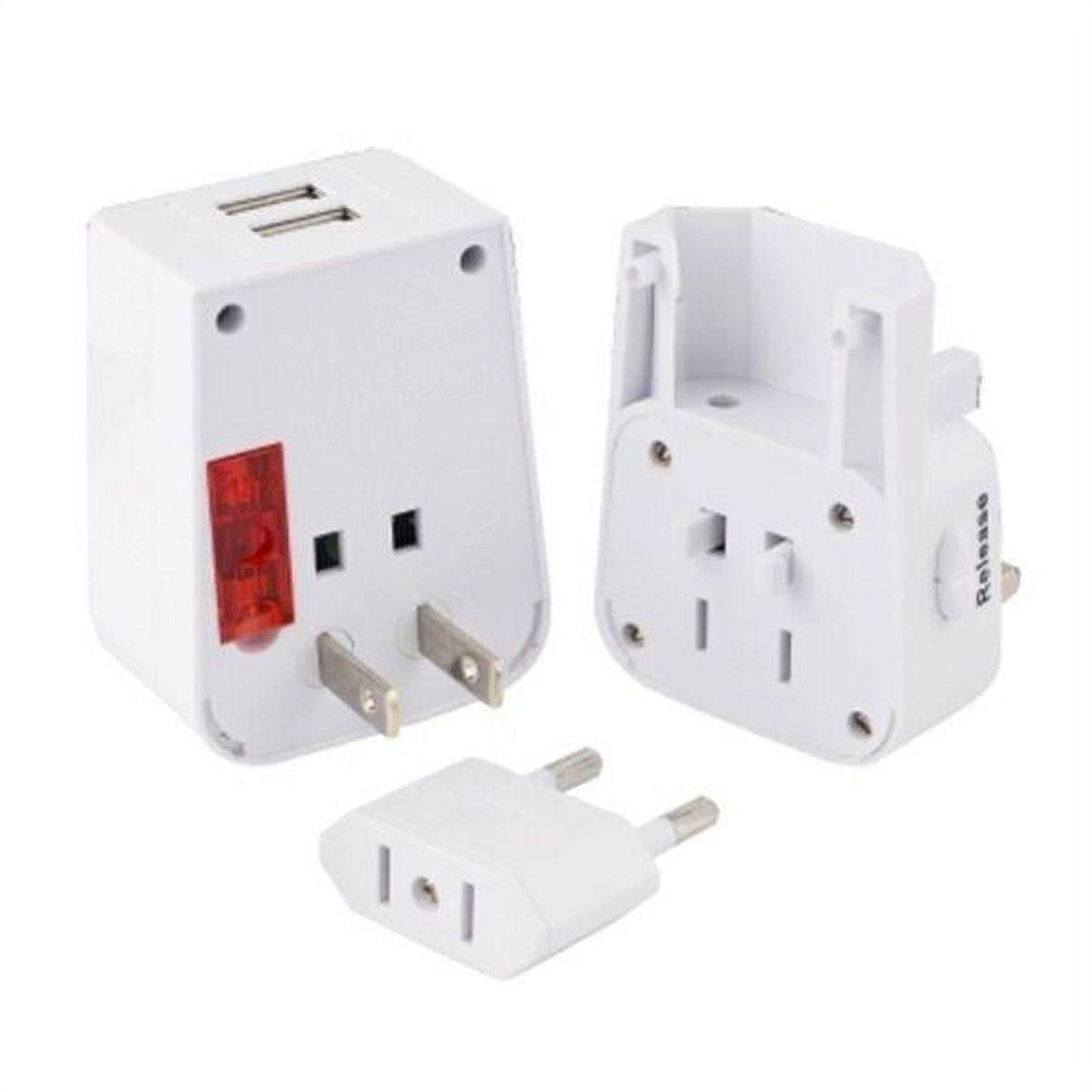 GENERIC Ceramic Universal Adapter With 2 Port USB Plug, For