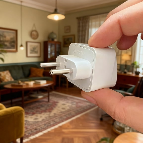 Universal Travel Plug Adapter 3 Pin 10A 250V AC Power Converter for US Standard to EU Socket