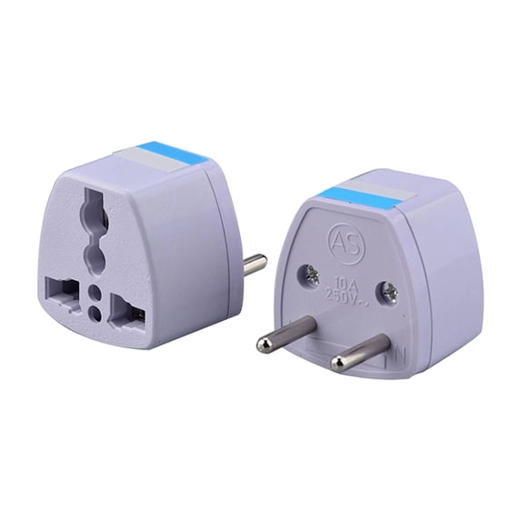 Universal Travel Plug Adapter, US UK EU and Australia Power Converter, Round to Flat Plug Adapter for Worldwide Charging, Travel Accessories for Home