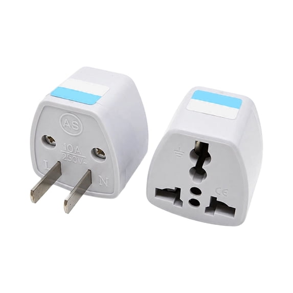 Universal Travel Plug Adapter, US UK EU and Australia Power Converter, Round to Flat Plug Adapter for Worldwide Charging, Travel Accessories for Home