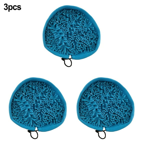 Universal Triangular Steam Cleaner Washable Coral Mop Cloth Pad 3 Pack