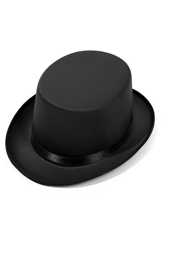 Universal Trilby Hat for Gentlemen Magicians Carnivals Trilby Hat Thicken Flat Top Hat for Gentlemen Casual Gathering