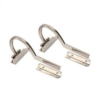 Speedway Motors Universal Trunk Hinge Kit Sold as Pair, Adjustable Swing Arm Design with Angle Brackets, Fits Custom Applications, Choice of Stainless Steel or Zinc Finish