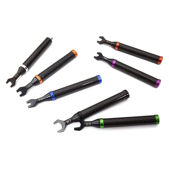 Universal Turnbuckle Wrench Set 7pcs w/Carbon Fiber Handle