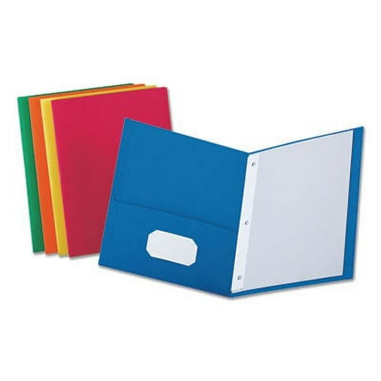 Two-Pocket Portfolio, Tang Fastener, 0.5 Two-Pocket Portfolio, Tang Fastener, 0.5