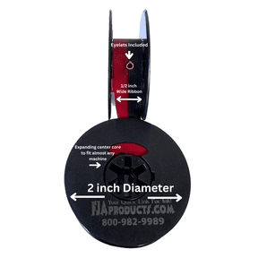 Universal Typewriter Ribbon - 1/2 Inch Black and Red Ink Twin Spool Fresh and New