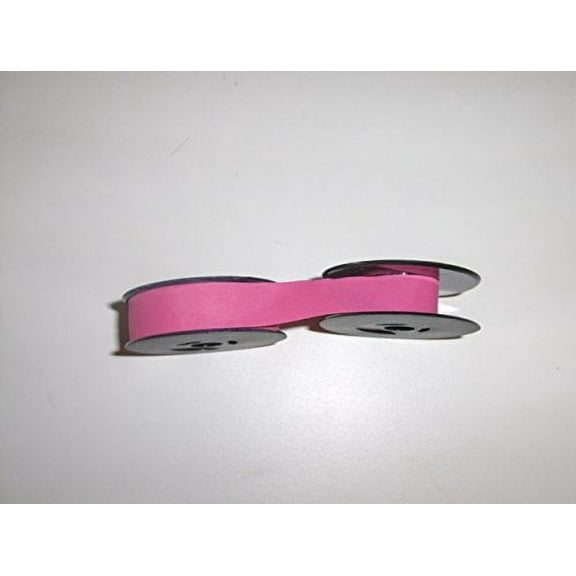 Universal Typewriter Ribbon - 1/2 Inch PINK Ink Twin Spool Fresh and New Fabric Ribbon