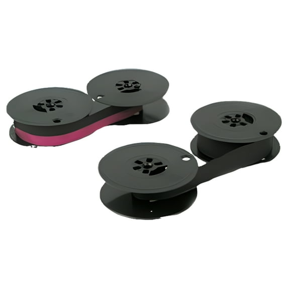 Universal Typewriter Ribbon Twin Spool Combo Pack for Typewriters, Black & Red ink, 2 Pack