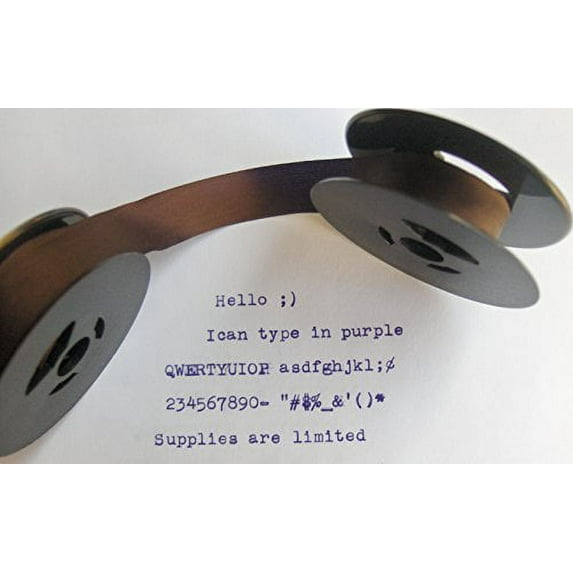 Universal Typewriter Ribbon Twin Spool Purple Ink 1/2" Cloth Ribbon - Brand New