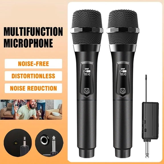 Universal U-Segment Rechargeable Wireless Microphone One-to-Two Microphone U-Segment Home K Singer Handheld Microphone
