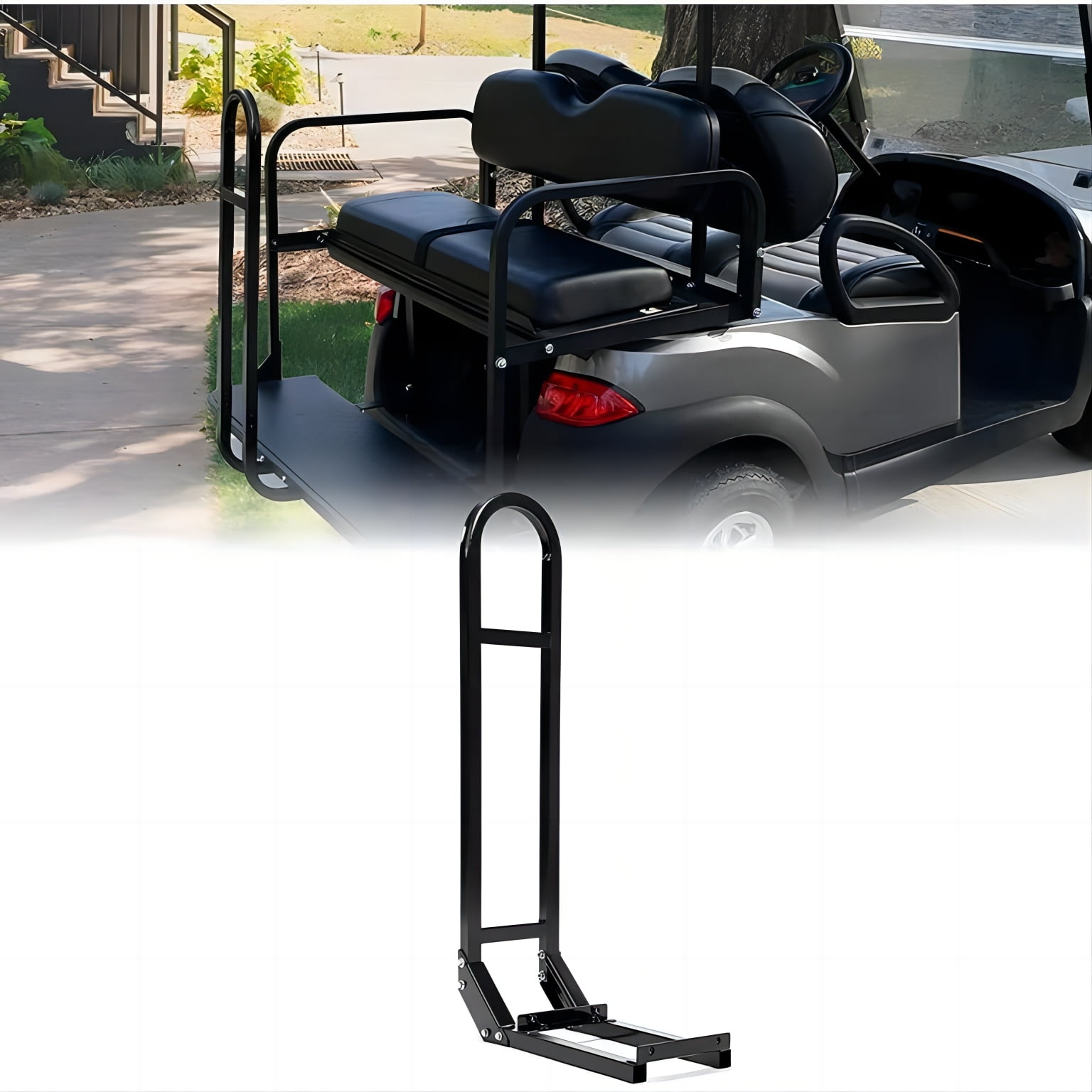 Universal UShaped Golf Cart, Rear Seat Safety Grab Handrail Bar, EZGO