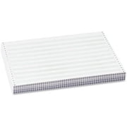 Universal UNV-15754 Green Bar Computer Paper, Perforated 3-Part Carbonless