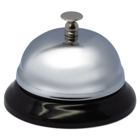 Universal Call Bell, 3-3/8" Diameter, Brushed Nickel