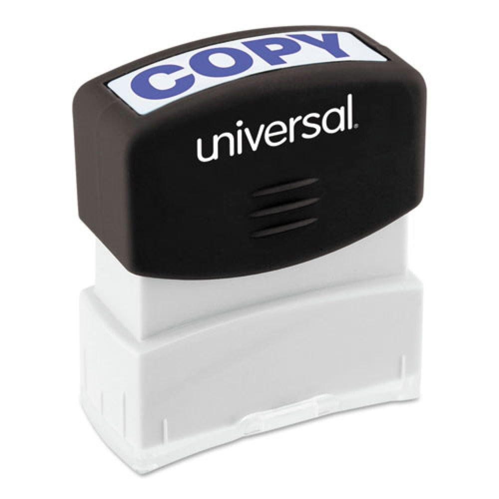 Universal UNV10047 COPY Pre-Inked One Color Message Stamp - Blue ...