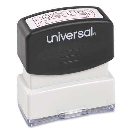 Universal UNV10065 POSTED Pre-Inked One-Color Message Stamp - Red