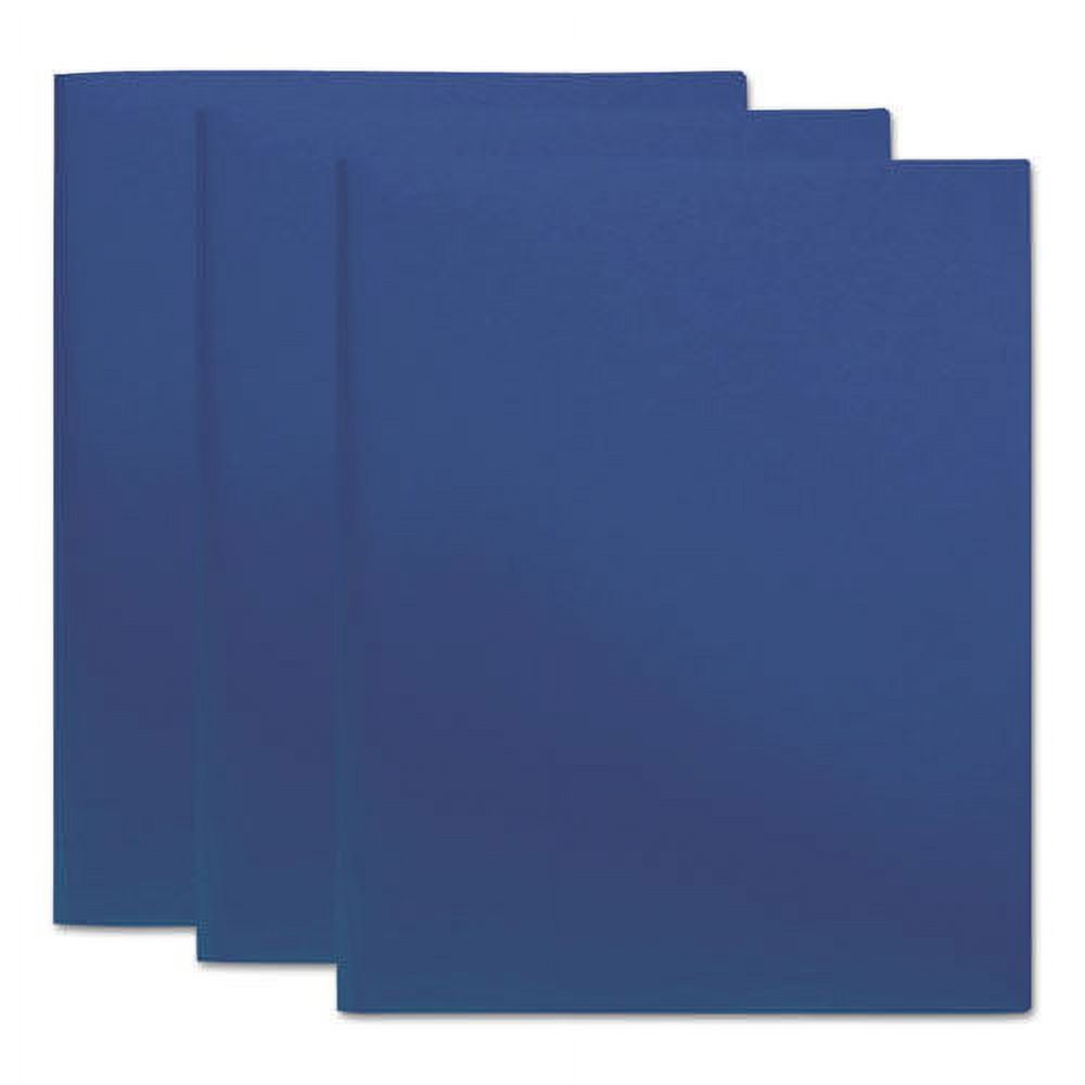 Blue Pvc Folder Universal UNV20542 2-Pocket 11 in. x 8-1/2 in. Plastic Folders - Royal ...