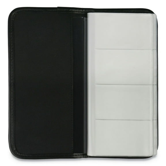 Universal UNV26850 4.75 in. x 10.13 in. Holds 160 3.5 in. x 2 in. Cards Business Card Holder - Vinyl, Black