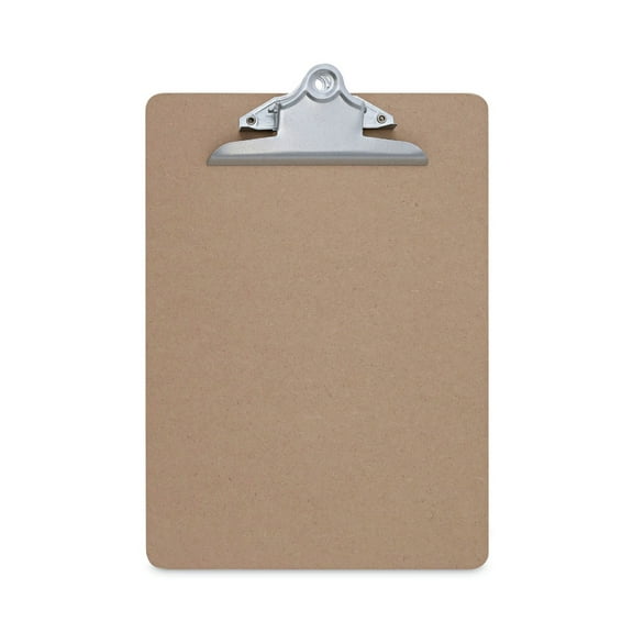 Universal UNV40304VP 1.25 in. Clip Capacity 8.5 in. x 11 in. Hardboard Clipboard - Brown (3/Pack)