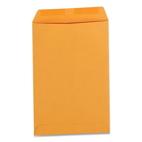 Universal UNV42200 6 in. x 9 in. #1 Square Flap Self-Stick Open End Catalog Envelope - Brown Kraft (100/Box)