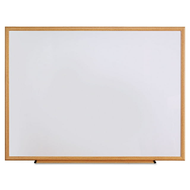 Universal UNV43618 48 in. x 36 in. Deluxe Melamine Dry Erase Board Melamine White Surface, Oak