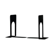 Universal Economy Bookends Nonskid 5 7/8 x 8 1/4 x 9 Heavy Gauge Steel Black 54095