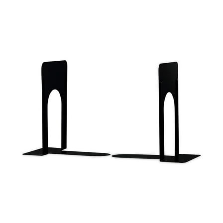 Universal Economy Bookends Nonskid 5 7/8 x 8 1/4 x 9 Heavy Gauge Steel Black 54095