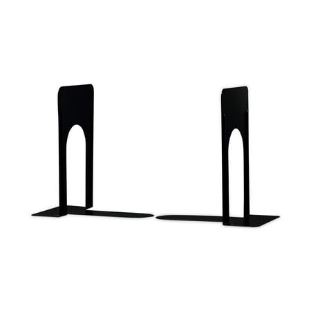 Universal Economy Bookends Nonskid 5 7/8 x 8 1/4 x 9 Heavy Gauge Steel Black 54095