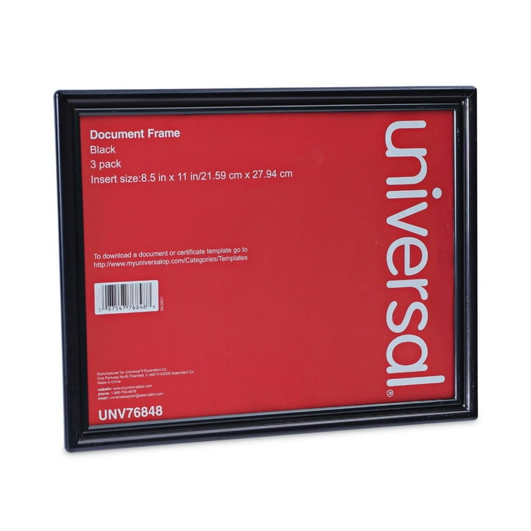 All Purpose Document Frame, 8.5 x 11 Insert, Black, 3/Pack All Purpose Document Frame, 8.5 x 11 Insert, Black, 3/Pack