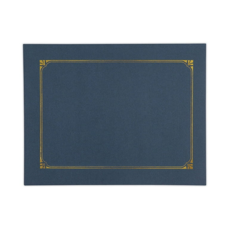 Certificate/Document Cover, 8.5 x 11; 8 x 10; A4, Navy, 6/Pack Certificate/Document Cover, 8.5 x 11; 8 x 10; A4, Navy, 6/Pack