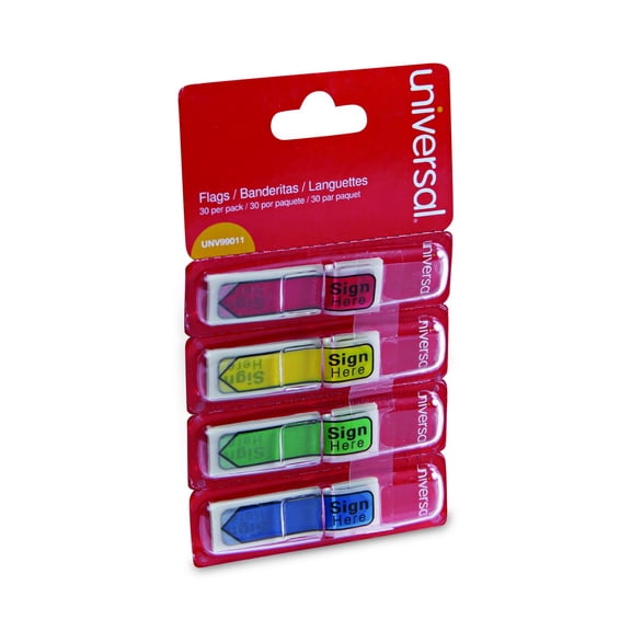 Deluxe Sign Here Message Arrow Flags - Assorted Colors (120/Pack)