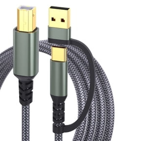 Universal USB A C To B Printer Cable Braideds Fast Data Cord for Digital Piano