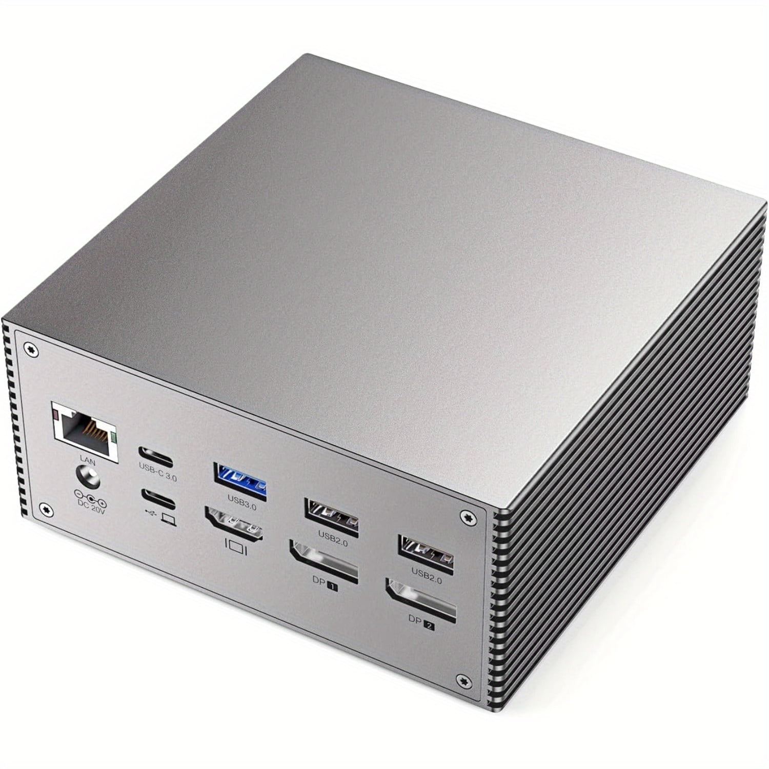 Universal USB-C 4K Triple Display Docking Station with Charging Support for MacBook Pro & Windows Type C Systems (2 4K DP, HDMI, 6 USB Ports, 60W USB PD), Extended Display for macOS