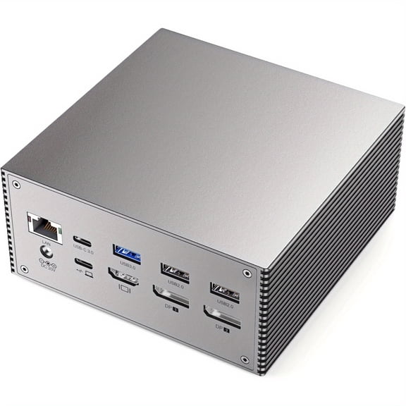 Universal USB-C 4K Triple Display Docking Station with Charging Support for MacBook Pro & Windows Type C Systems (2 4K DP, HDMI, 6 USB Ports, 60W USB PD), Extended Display for macOS