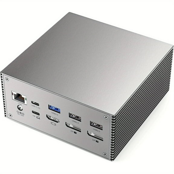 Universal USB-C 4K Triple Display Docking Station with Charging Support for MacBook Pro & Windows Type C Systems (2 4K DP, HDMI, 6 USB Ports, 60W USB PD), Extended Display for macOS