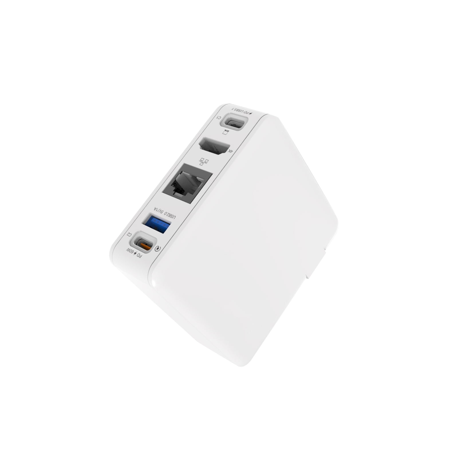 Universal USB-C Power Hub with Dual Charging Ports and 4K HDMI for Versatile Device Connectivity