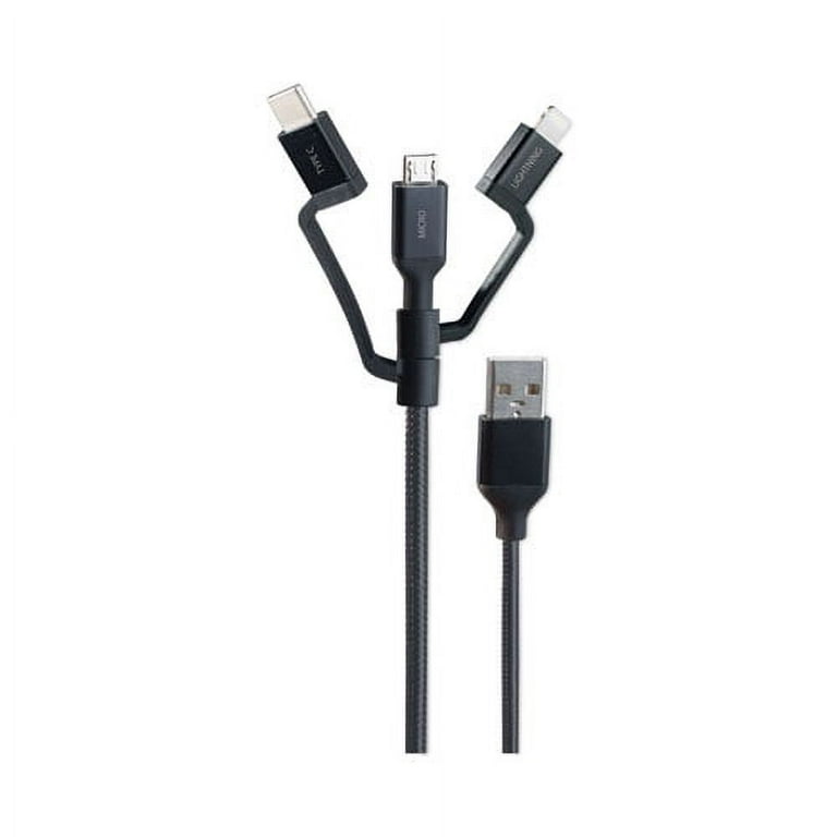 Universal USB Cable, 3.5 ft, Black Universal USB Cable, 3.5 ft, Black