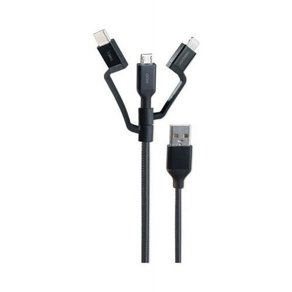 Universal USB Cable, 3.5 ft, Black | Bundle of 5 Each