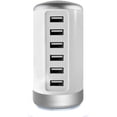 thumbnail image 1 of Universal USB Charger 6-Port Desktop USB Charging Station with Smart Identification Technology Compatible for All iPad iPhone 14 13 12 11 Pro Max Pixel Note Galaxy White, 1 of 7