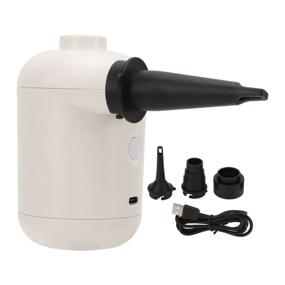 Universal USB Electric Air Pump, 2A 5V Portable Inflator for Inflatable Beds, Sofas, and Pool Floats (Model HT-426, White)