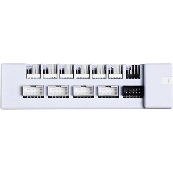 Universal USB & PWM Fan Hub, Fan Controller with 4 USB Headers - 6 Fan Ports - Magnetic Mounting - 5V/4PIN - PSU/Motherboard Universal Case Compatibility - White (EG-HUB01W)