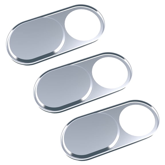Universal Ultra-Thin Webcam Privacy Cover (3 Pack), 0.027 Inch Durable Metal Camera Slide for MacBook iMac PC iPad iPhone, Easy Install Anti-Hacking Protector