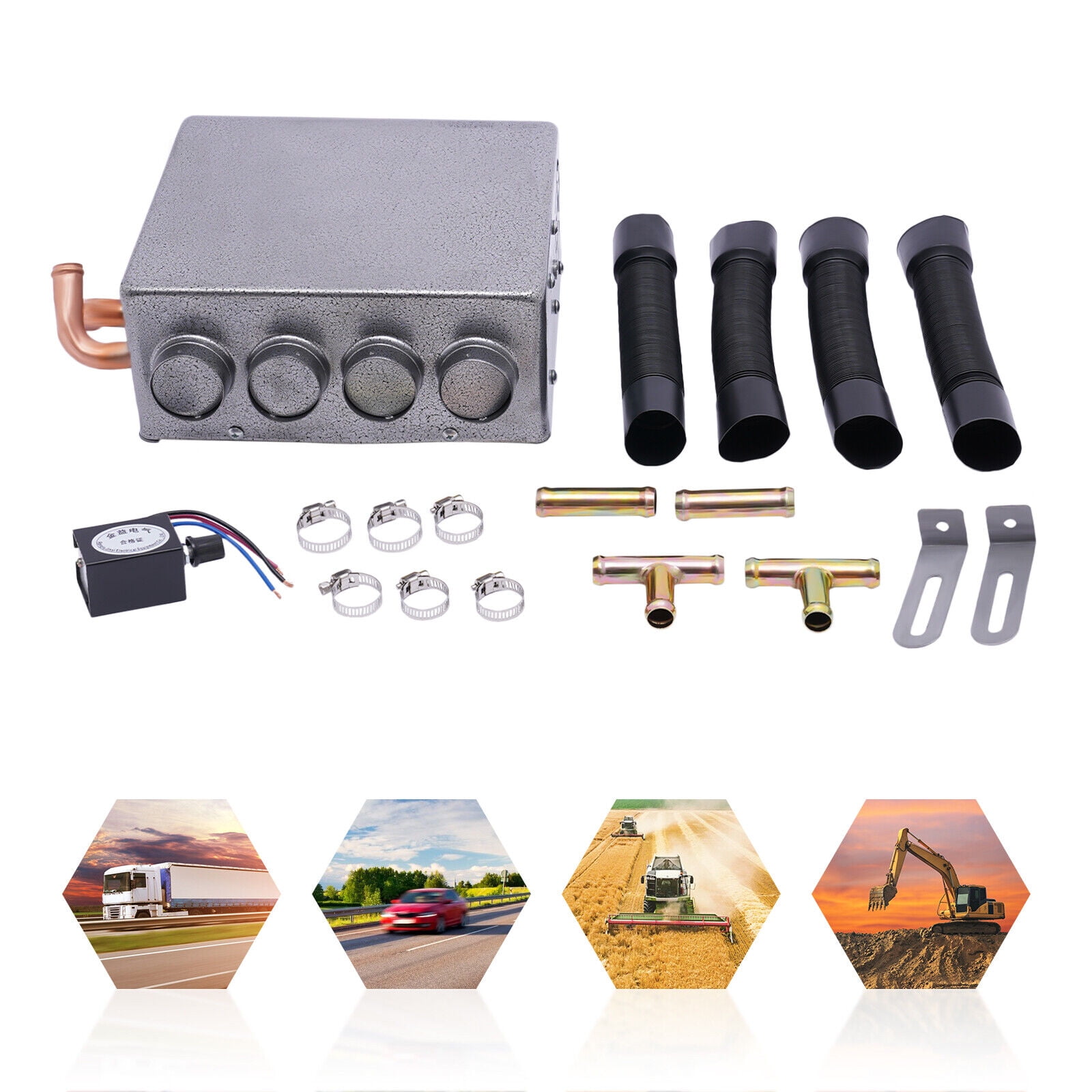 Universal Under Dash Heater 12V Heat Defroster w/ Speed Switch Car