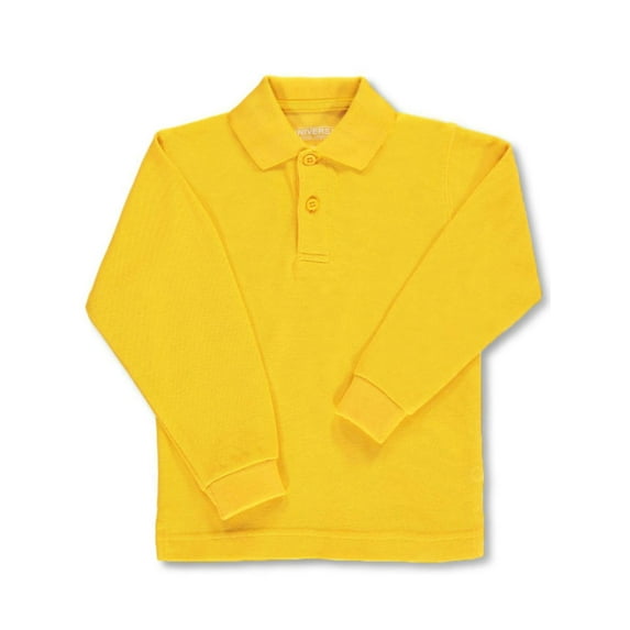 Universal Unisex L/S Pique Polo (Sizes 8 - 20) Color: gold Size: 16