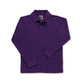 thumbnail image 1 of Universal Unisex L/S Pique Polo (Sizes 8 - 20) Color: purple Size: 20, 1 of 1