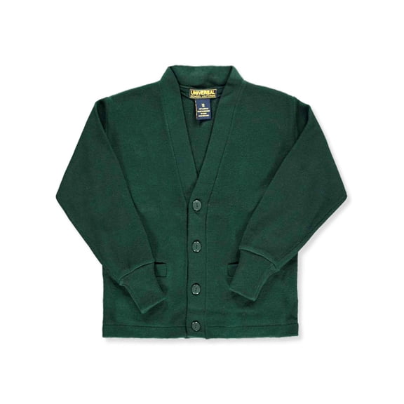 Universal Unisex Long-Sleeved V-Neck Cardigan Color: hunter green Size: 6x