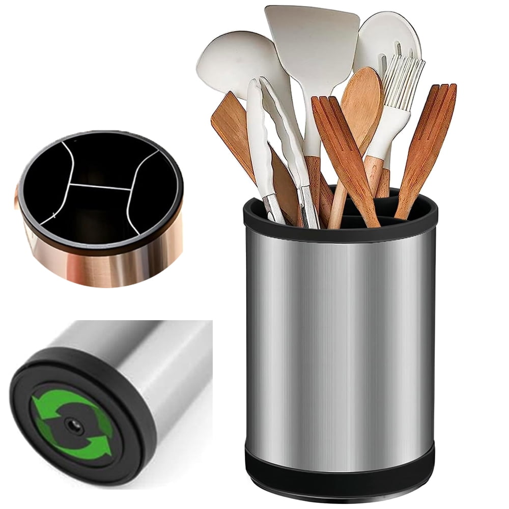 Universal Utensil Holder for Countertop ,360° Rotating Kitchen Cooking ...