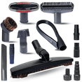 thumbnail image 1 of 12 Pcs Universal Vacuum Attachments & Brushes Kit - Hardwood Floor Vacuum Brush Head Attachment & Shop-vacs Accessories - Universal Vacuum Hose Adapter Kit & Dryer vent Flexible Crevice Attachment, 1 of 11