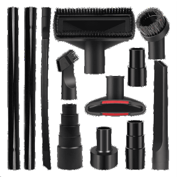 Universal Vacuum Cleaner Accessories 12PC Set, Hose Attachments for DIY Home Car Detailing, Flexible Crevice Tools Brush Nozzles, Vacuum Attachment