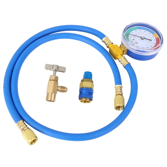 Universal Vehicle Air Conditioning Refrigerant Recharge Hose Pressure Gauge