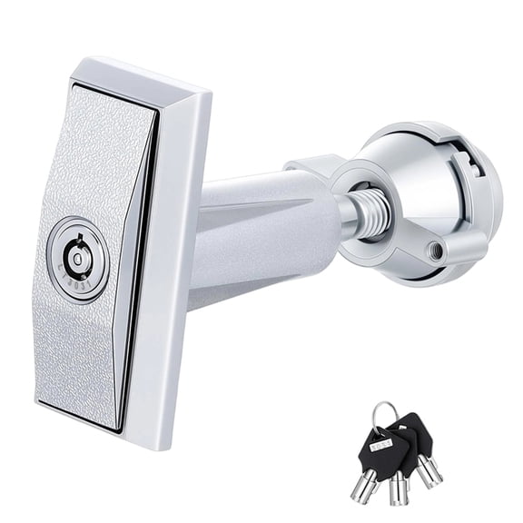 Universal Vending Machine Lock Set with T-Handle and 3 Keys, Zinc Alloy Replacement for Various Machines